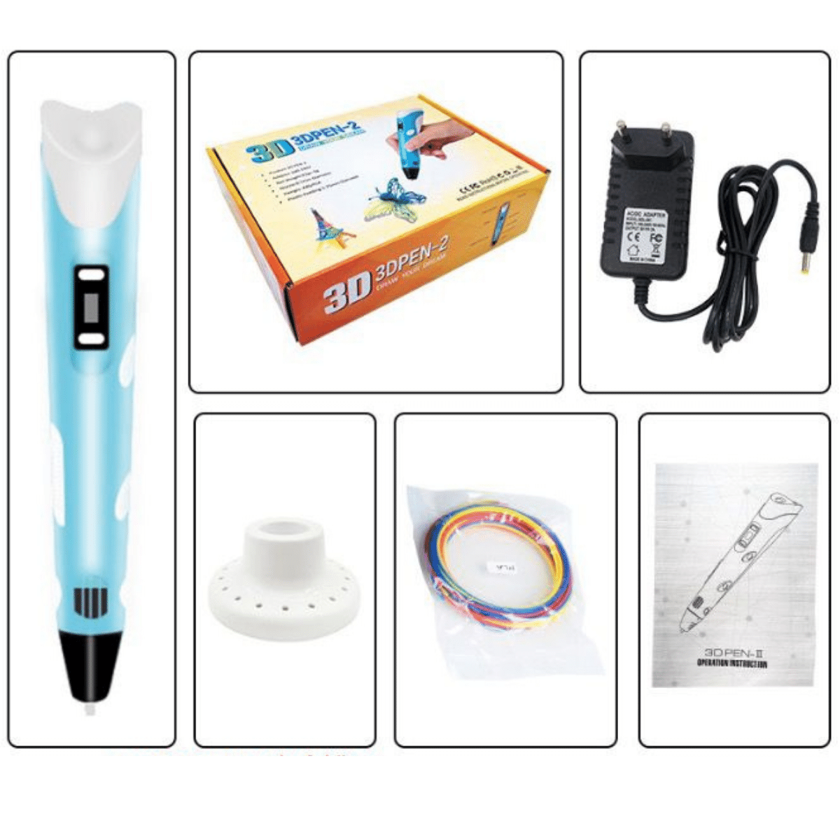 3D Pen med Justerbar Hastighed og Temperaturkontrol