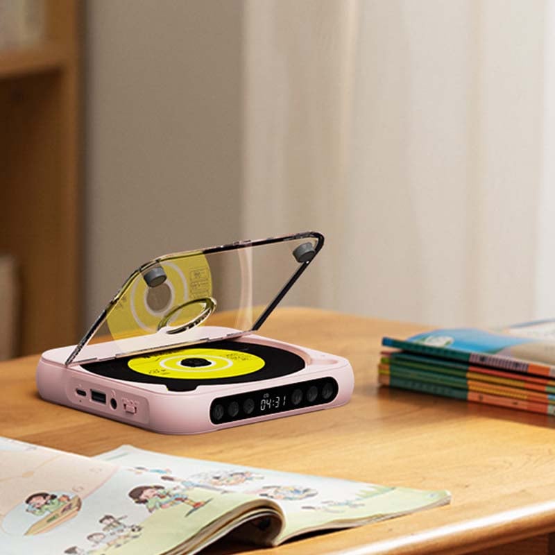 Bærbar Bluetooth CD-afspiller med Hi-Fi Lyd og USB-C Opladning