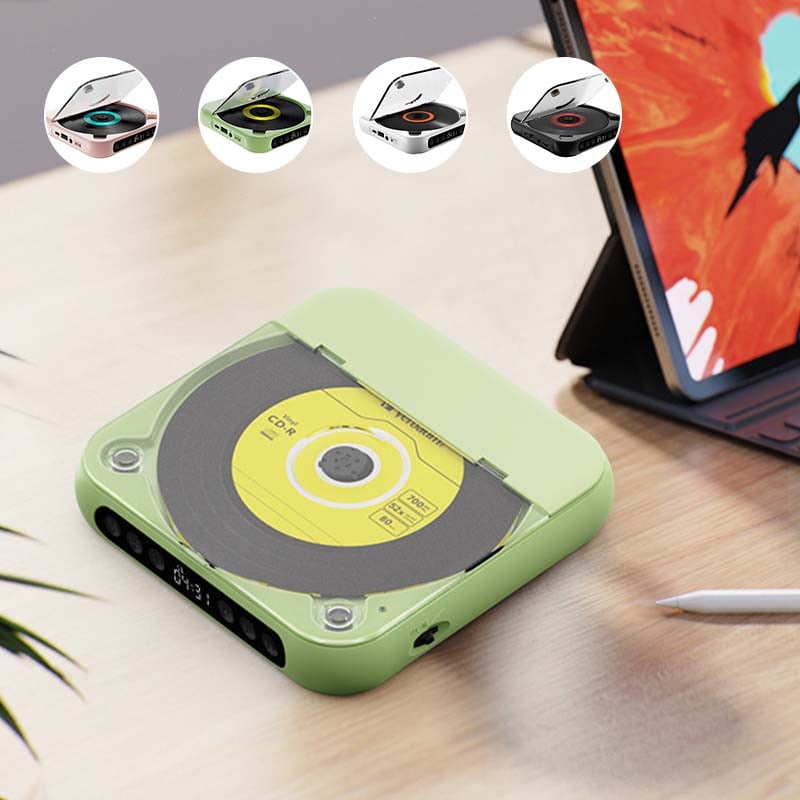 Bærbar Bluetooth CD-afspiller med Hi-Fi Lyd og USB-C Opladning