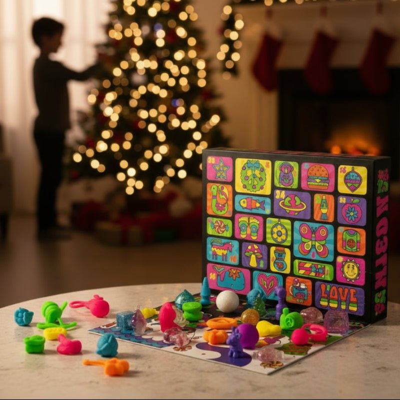 Børne Julekalender med 24 Stykker Fidget Legetøj og Squishies