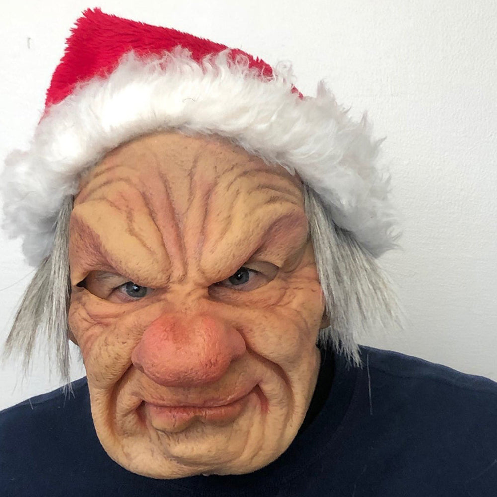 Unisex Realistisk Latexmaske med Bevægelig Mund til Cosplay