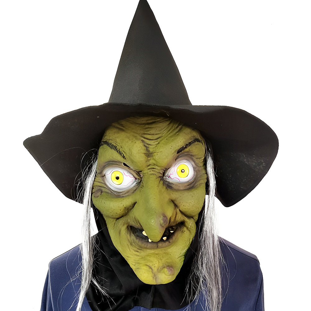Unisex Realistisk Latexmaske med Bevægelig Mund til Cosplay