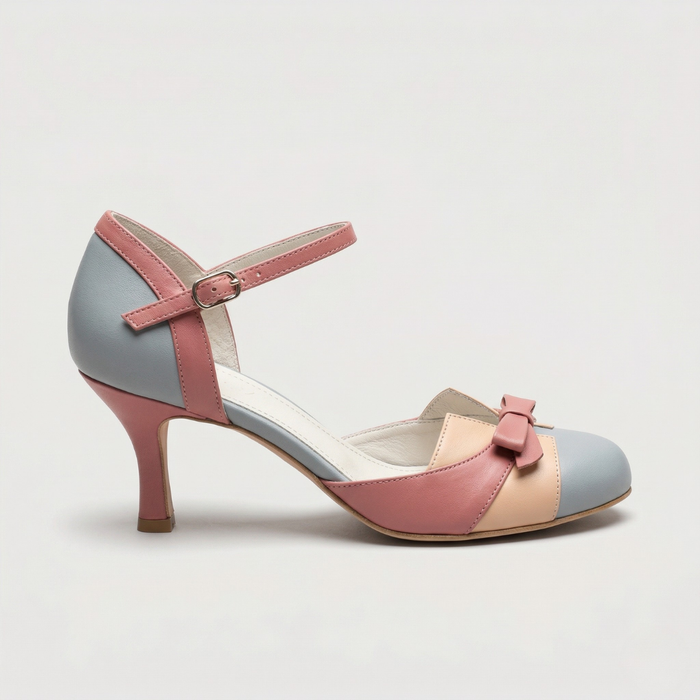 Escarpins Mary Jane pour femme à color block et fermeture à boucle