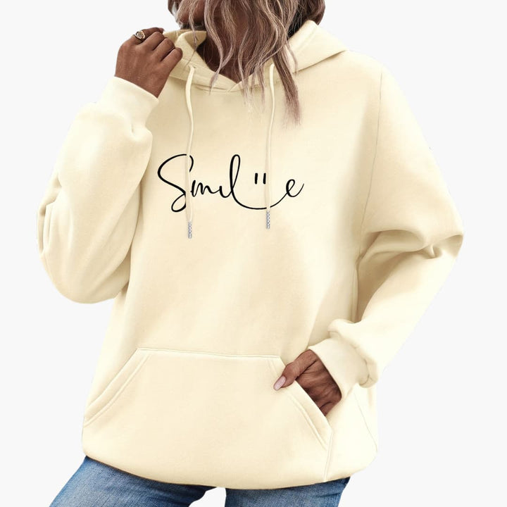 Caroline - Stilig Smile Graphic Hoodie for kvinner