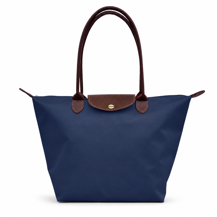 Dame Struktureret Shopper Taske med Justerbar Skulderrem