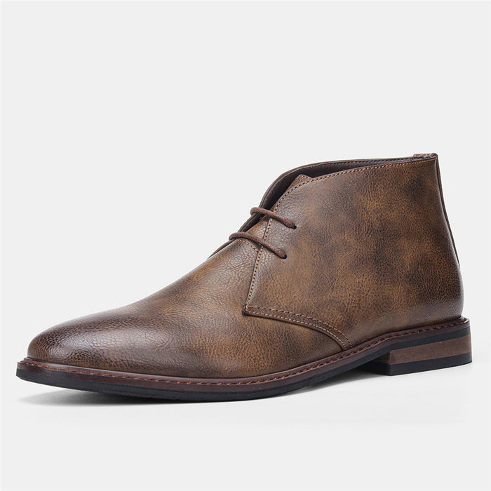 Desert boots för herr med snörning och klassisk silhuett