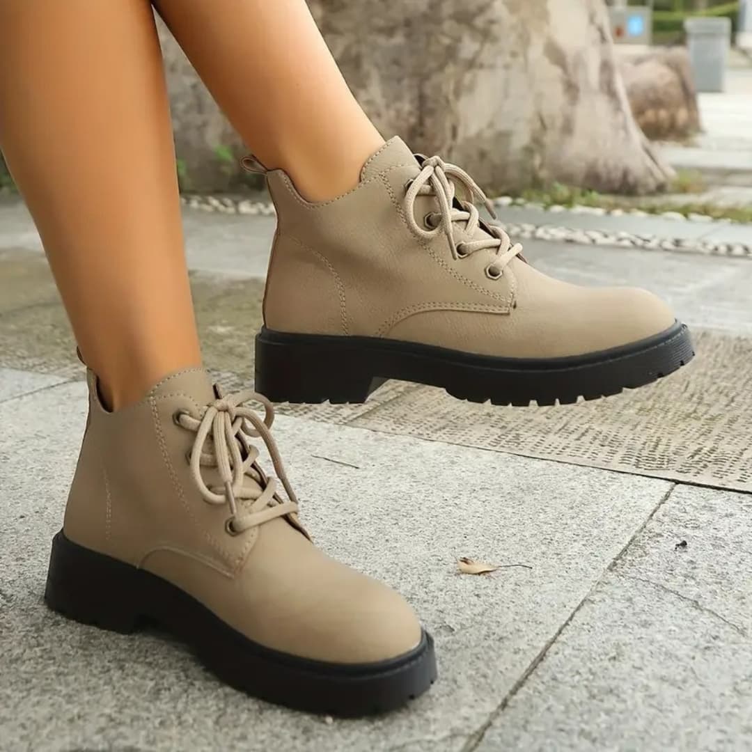 Josephine - All-Season Combat Boots med snøring til dame