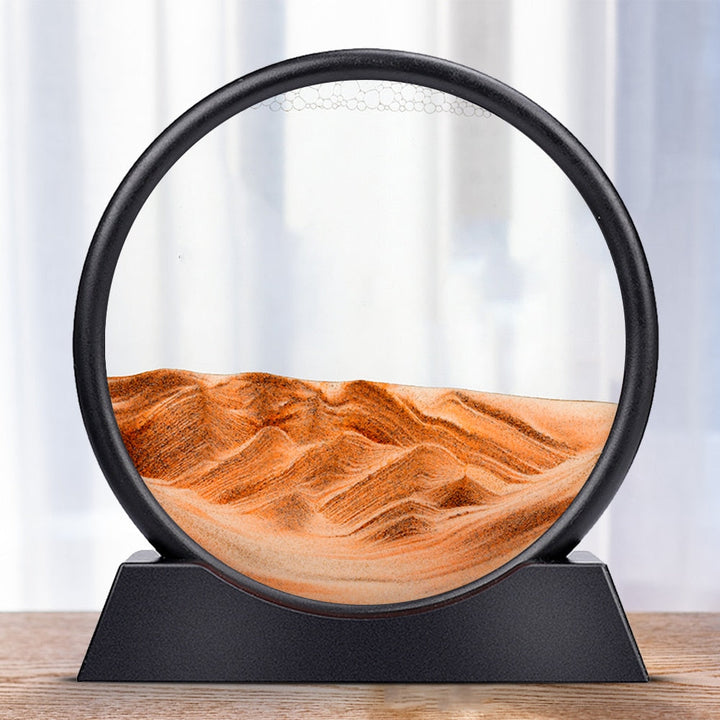 3D Bevegelig Sandkunst Timeglass for Beroligende Atmosfære