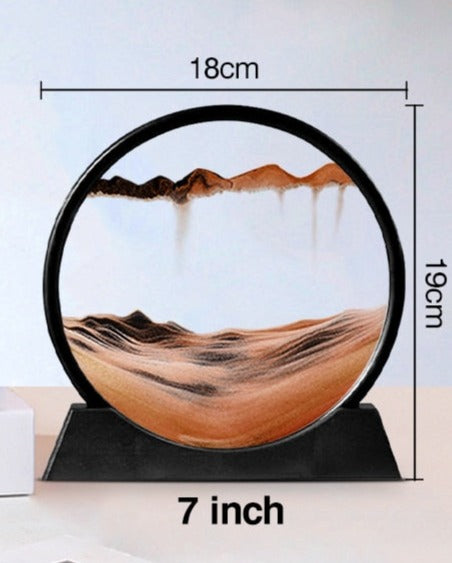 3D Bevegelig Sandkunst Timeglass for Beroligende Atmosfære