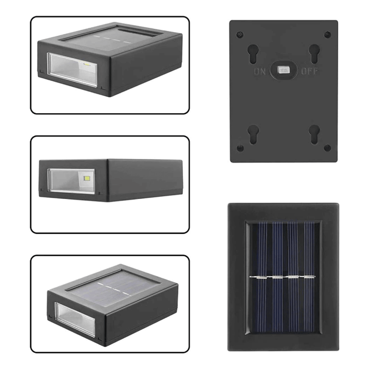 Solcelledrevet Vegglampe til Uteplass, 4 stk