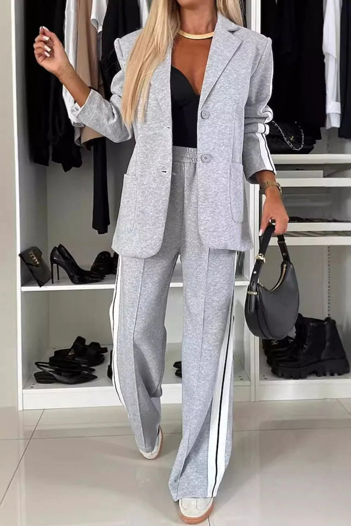 Dame 2-Delt Blazersæt med Blazer og Bukser