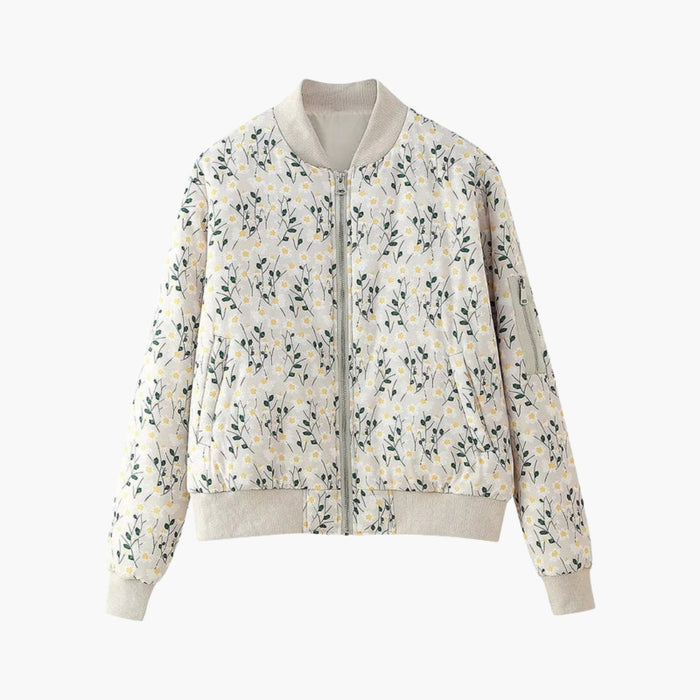 Blouson bombardier pour femme avec imprimé floral