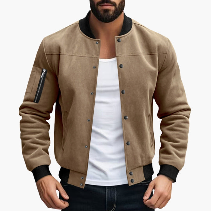 Blouson bomber pour homme à finition texturée