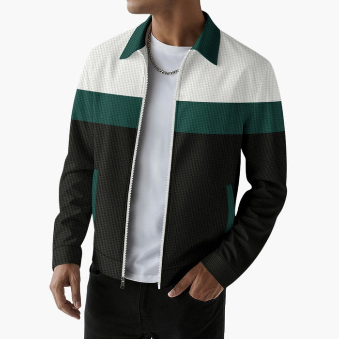 Chaqueta bomber para hombre con rayas en contraste
