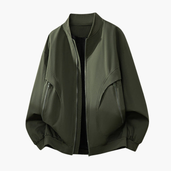 Bomber sportivo da donna con tasche con cerniera
