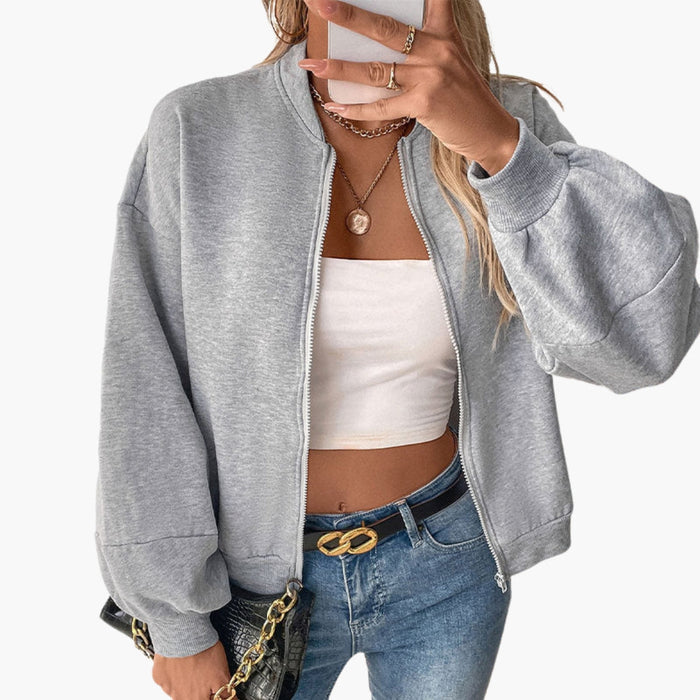 Blouson bomber pour femme à manches larges