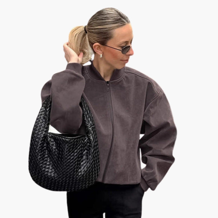 Bomber oversize da donna con maniche ampie