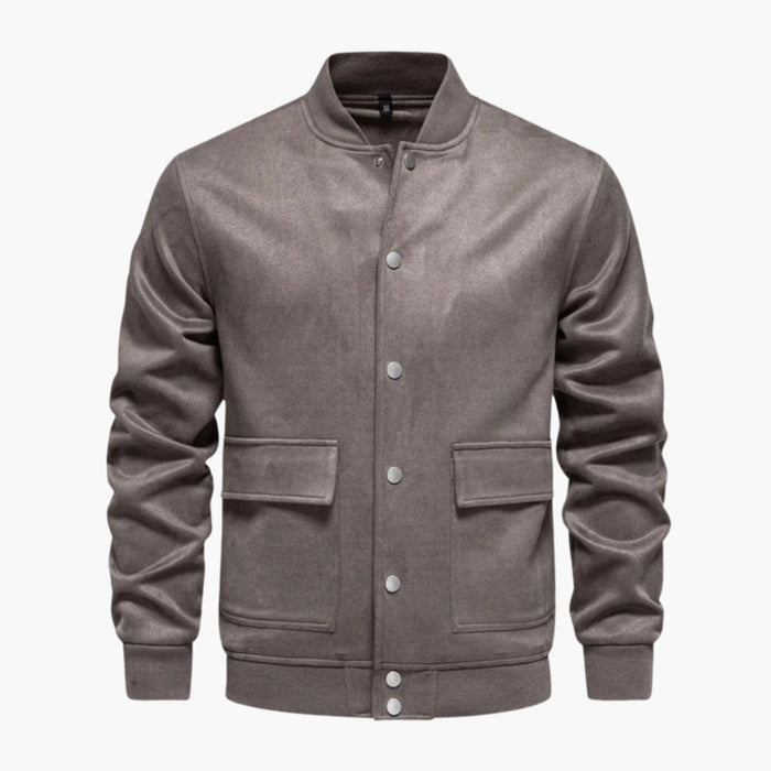 Chaqueta bomber para hombre con borde de canalé
