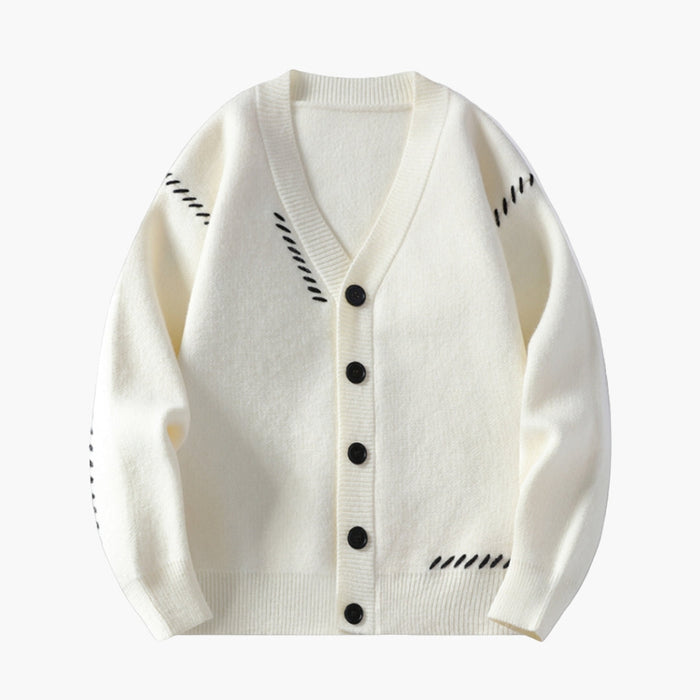 Cardigan in maglia da uomo con chiusura a bottoni