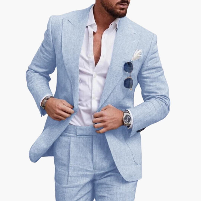 Completo da uomo a due pezzi con giacca con revers