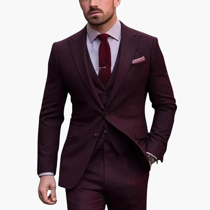 Completo da uomo a tre pezzi con giacca con revers