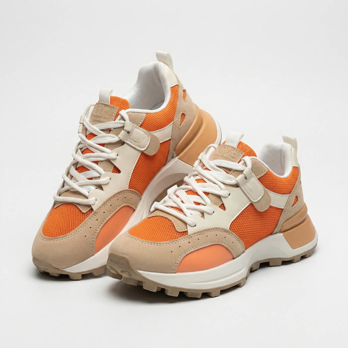 Sneakers da donna con design color block e lacci