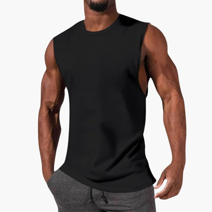 Herre sports tanktop med brede ærmegab