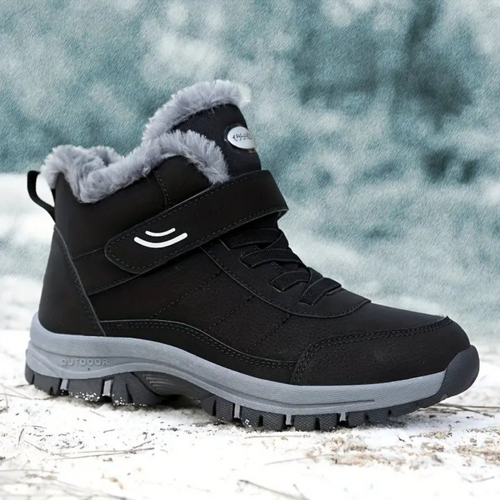 Kvinner sneakers med plysjfôr og sklisikker såle