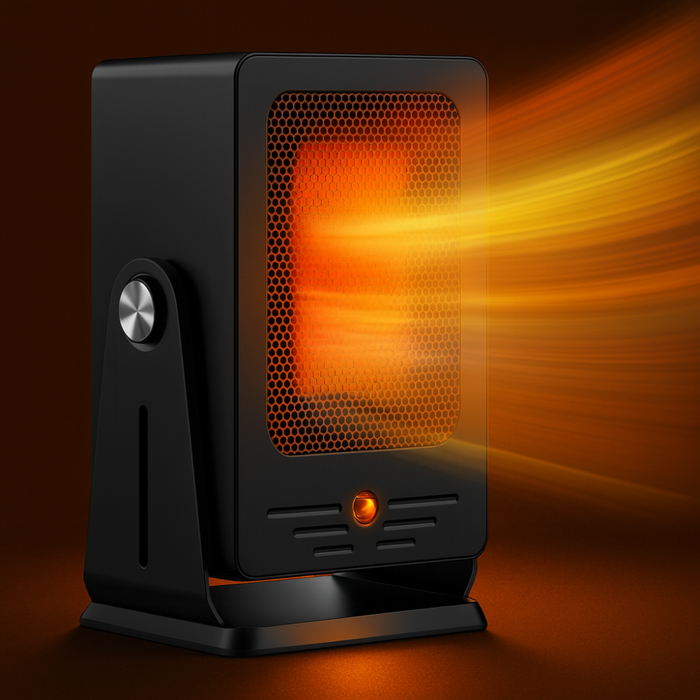 Calefactor eléctrico cerámico portátil de 900W con termostato ajustable
