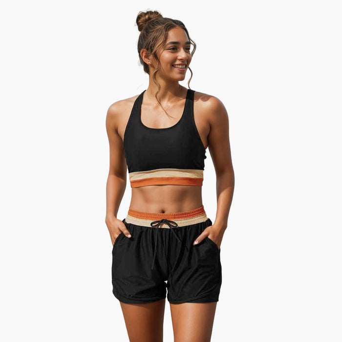 Completo bikini da donna con cerniera e schiena a vogatore