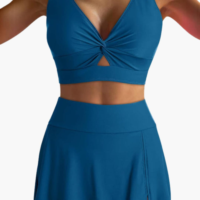 Damen-Bikini-Set mit Cache-Cœur-Oberteil und Rock