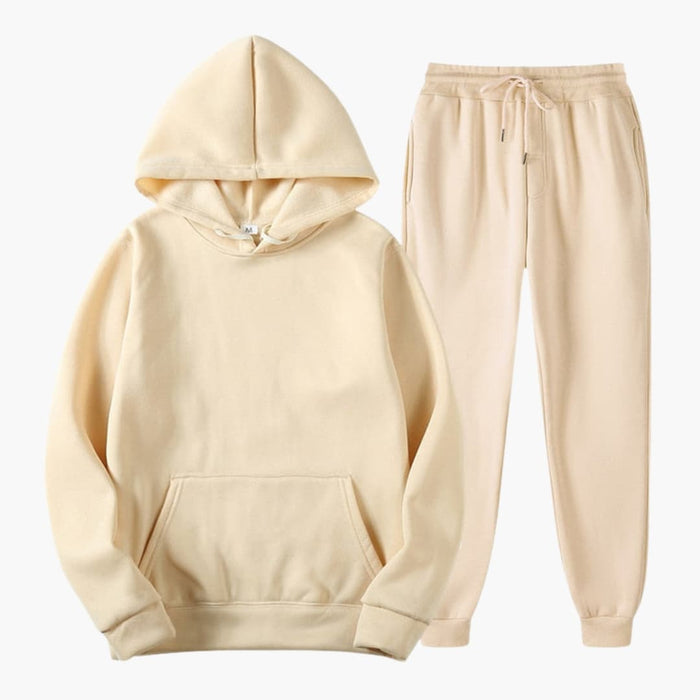 Sæt joggingtøj til kvinder med elastisk talje og lange ærmer