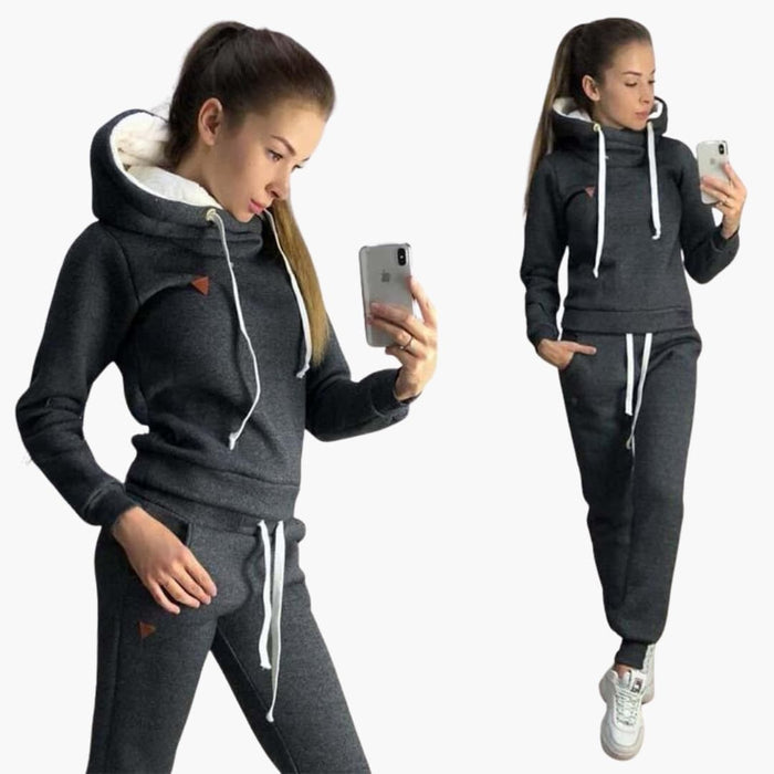 Ensemble de sport pour femme avec veste zippée et pantalon