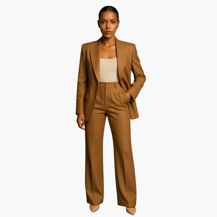 Dame sæt med jakke og brede bukser