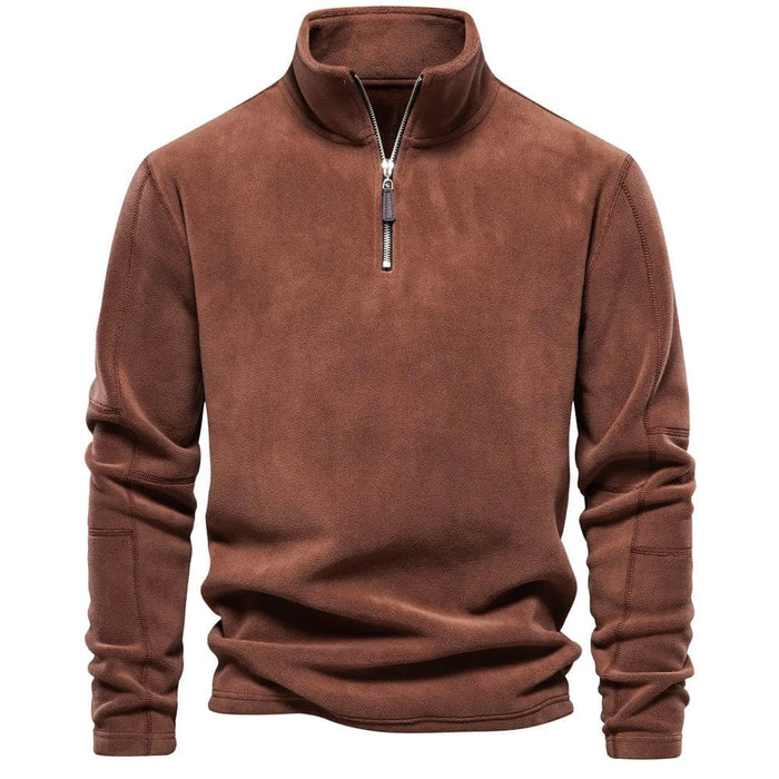Pullover da uomo con cerniera sul colletto per tutti i giorni