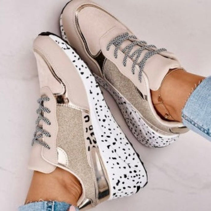 Damen-Sneaker mit ergonomischer Sohle und gesprenkeltem Muster