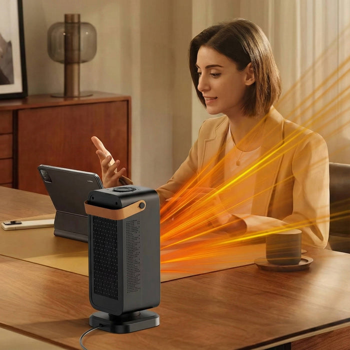 Calefactor eléctrico portátil de escritorio de 1200W con calentamiento rápido y seguro
