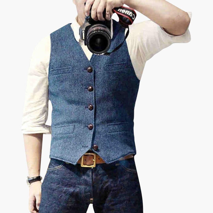Gilet da uomo con chiusura con bottoni