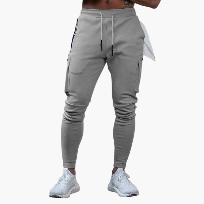 Joggers för herr med dragkedjor och fem fickor