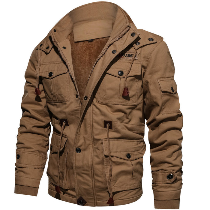 Herre Fieldjacke med Lommer og Lynlås til Hverdag