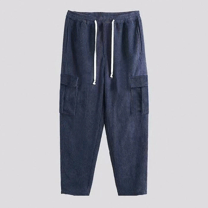 Pantalon cargo homme avec élastique à la taille et cordon de serrage