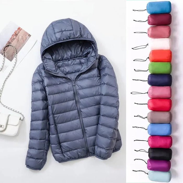 Wendbare Daunenjacke für Damen mit taillierter Silhouette