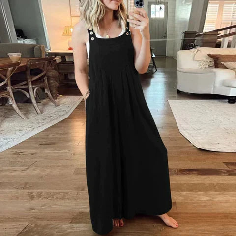 Valeska Plus-size jumpsuit med vide ben