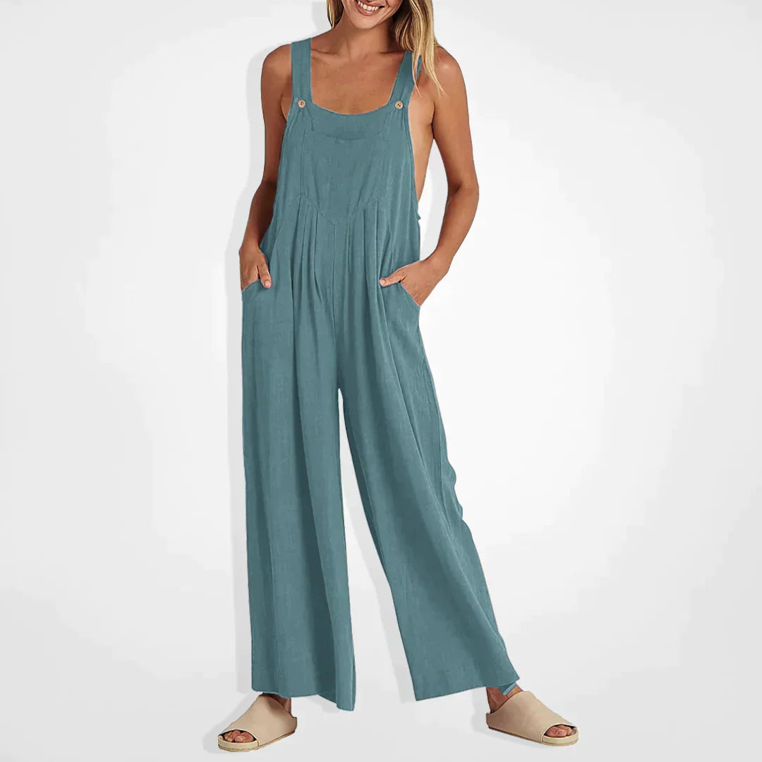 Valeska Plus-size jumpsuit med vide ben