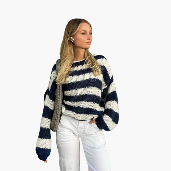 Suéter de rayas oversize para mujer
