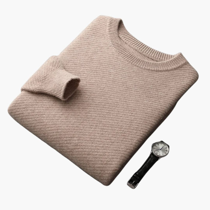 Pull homme en maille à col montant