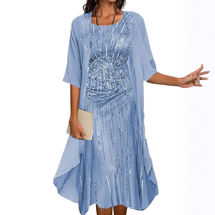 Abito midi da donna con giacca abbinata