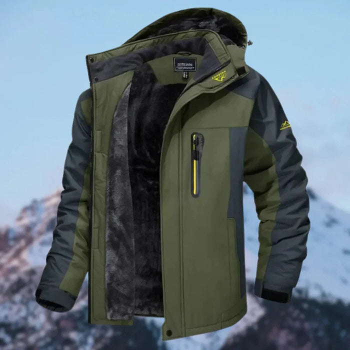 Herren-Wintermantel mit Kapuze und wasserabweisender Beschichtung
