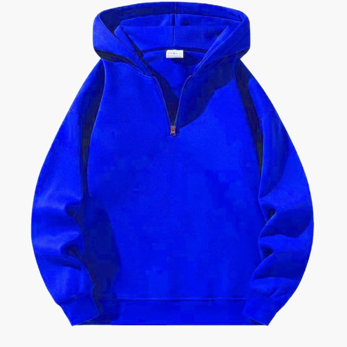 Sudadera con capucha para hombre, con media cremallera