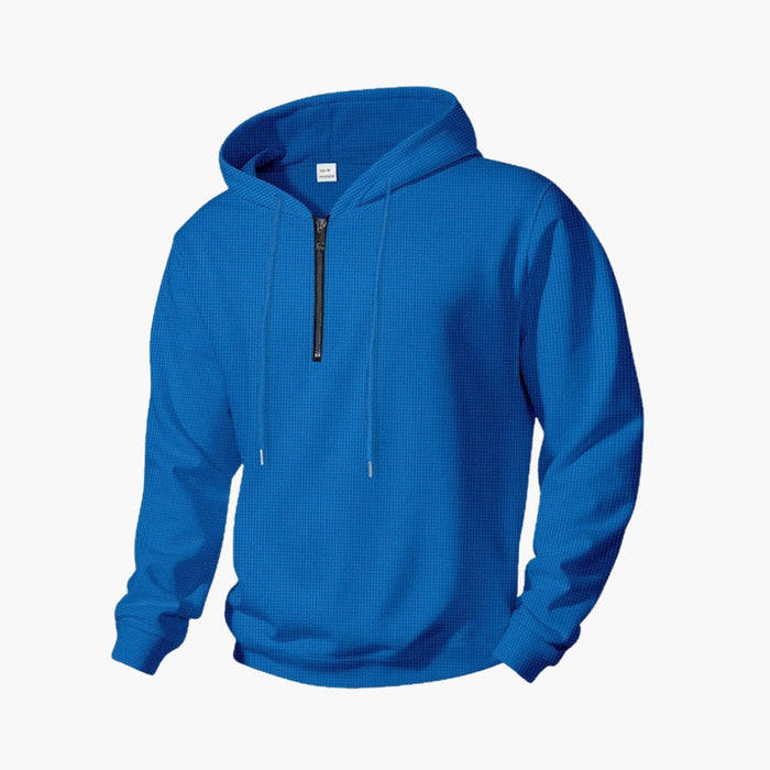 Sweat à capuche pour homme avec demi-fermeture éclair